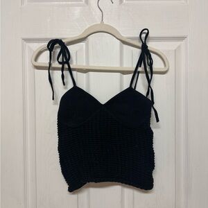 Elegant Black Knit Women's Top